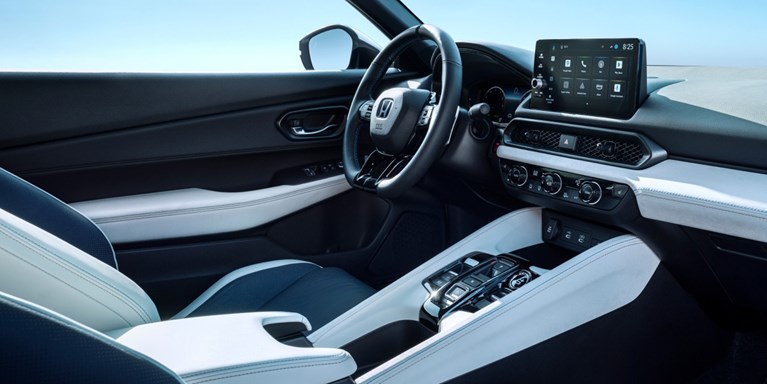 2026 Honda Prelude White interior cabin, passenger point of view.