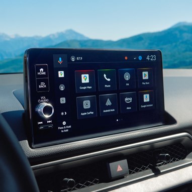 2026 Honda Prelude touch-screen detail with Google built-in.