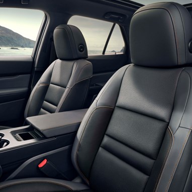 2026 Honda Prologue Elite interior with gray leather seats.