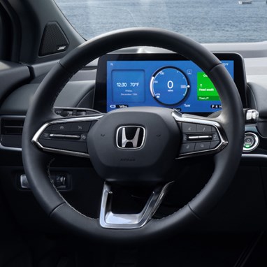2026 Honda Prologue Elite interior, featuring two screens operating simultaneously.