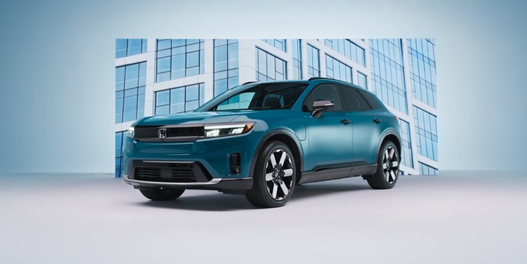 2026 Honda Prologue Elite in North Shore Pearl, video walkthrough highlighting features, materials, and details.